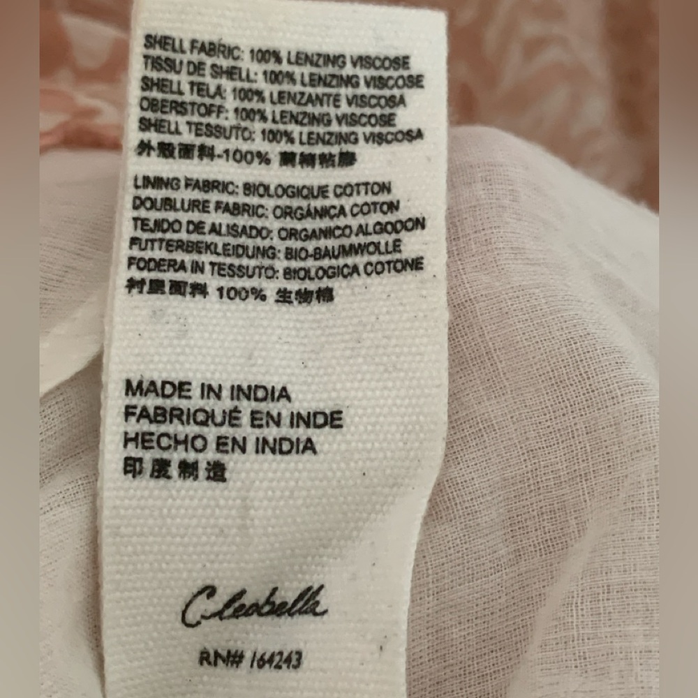 Cleobella Blush Ruffle Mini Dress – Size L - Picture 11 of 11